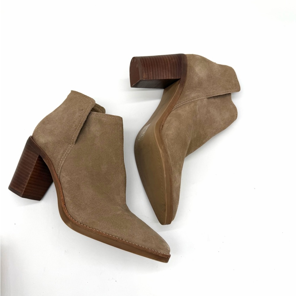Dolce Vita Taupe Suede Ankle Booties